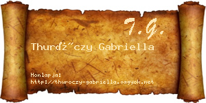 Thuróczy Gabriella névjegykártya