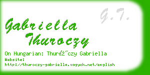 gabriella thuroczy business card